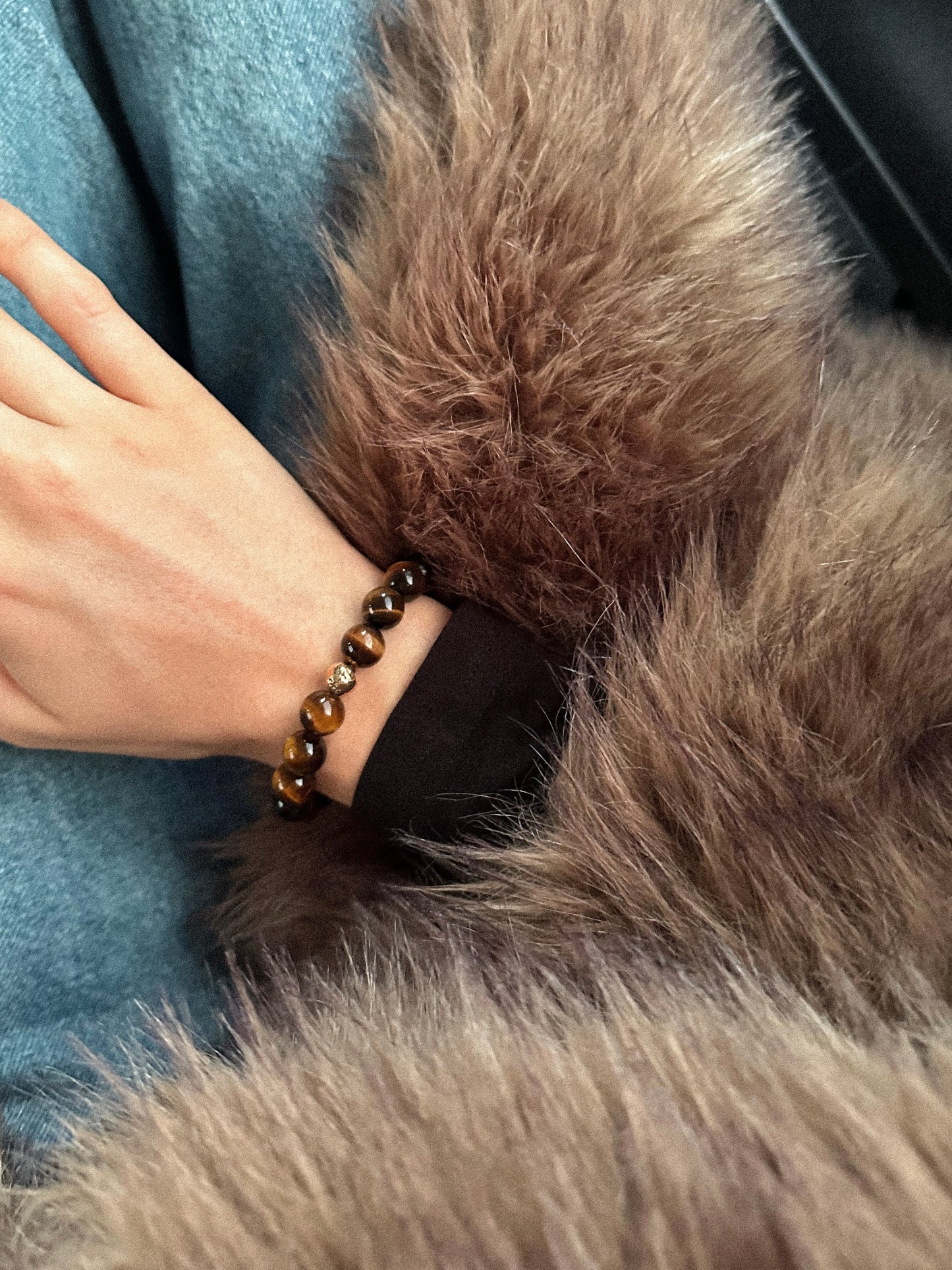 Bransoletka Brun z tygrysiego oka